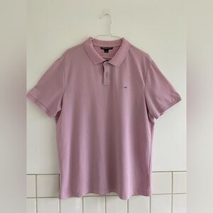 Michael Kors Men's Light Pink Soft Lavender 2 Button Polo Shirt Large